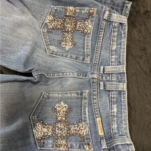 Embellished Blue Jeans